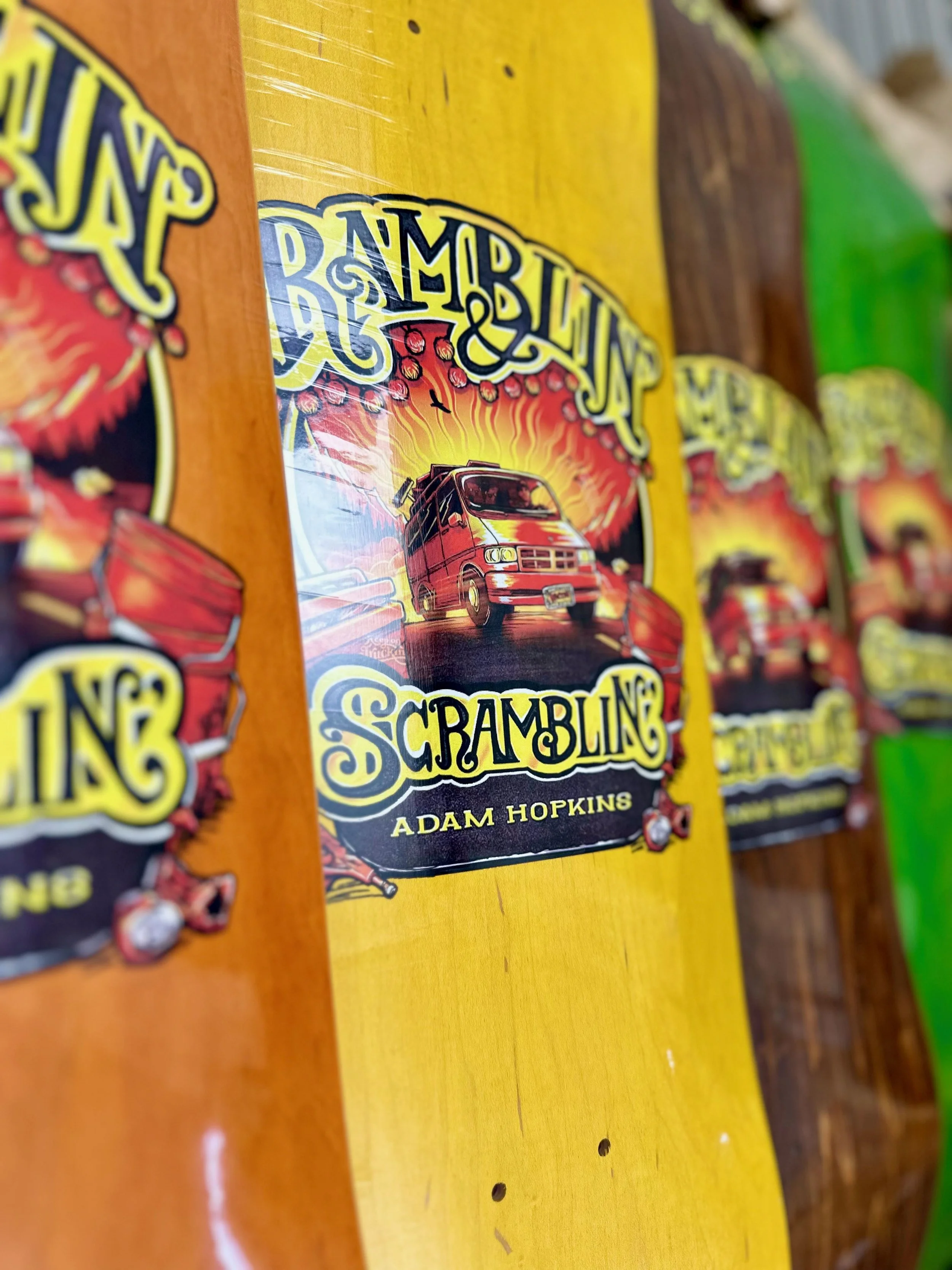 Adam Hopkins' Guest Pro Model On Bacon Skateboards