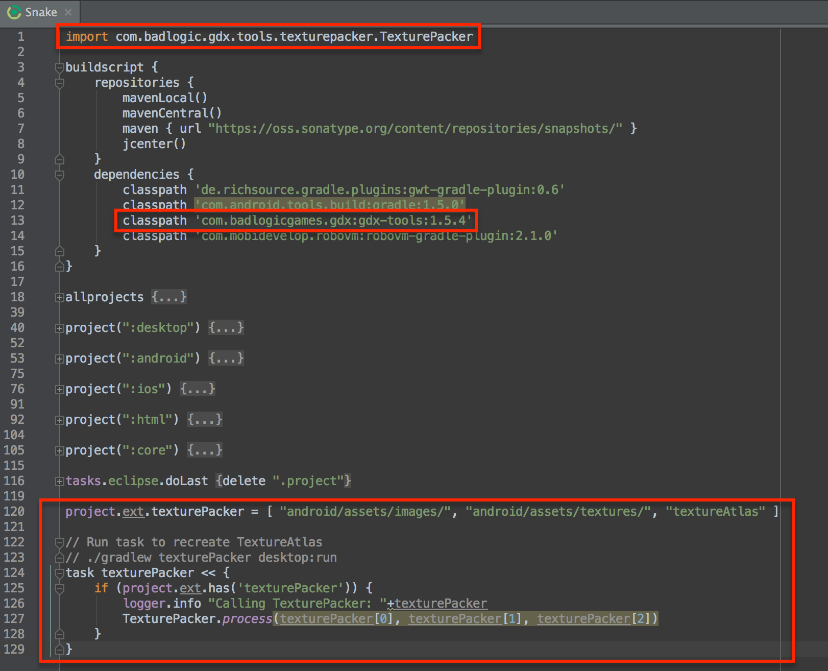 build.gradle file