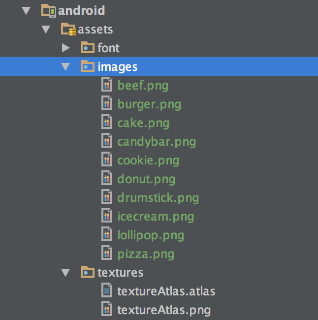 Android assets folder