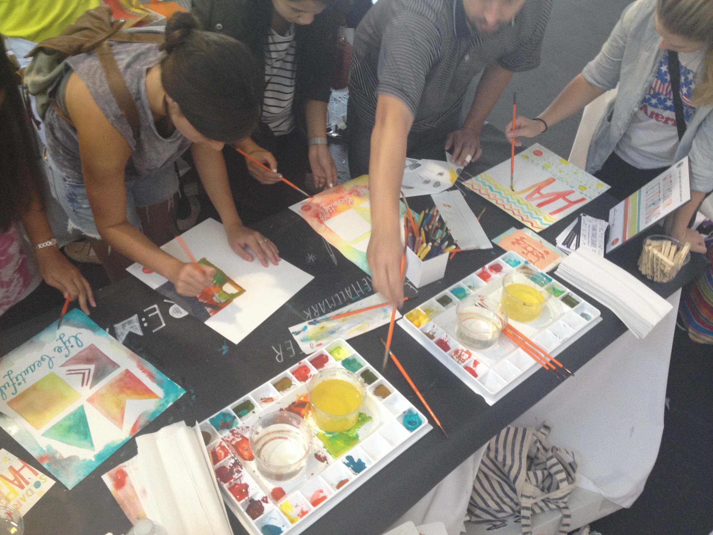 Watercoloring en masse. 