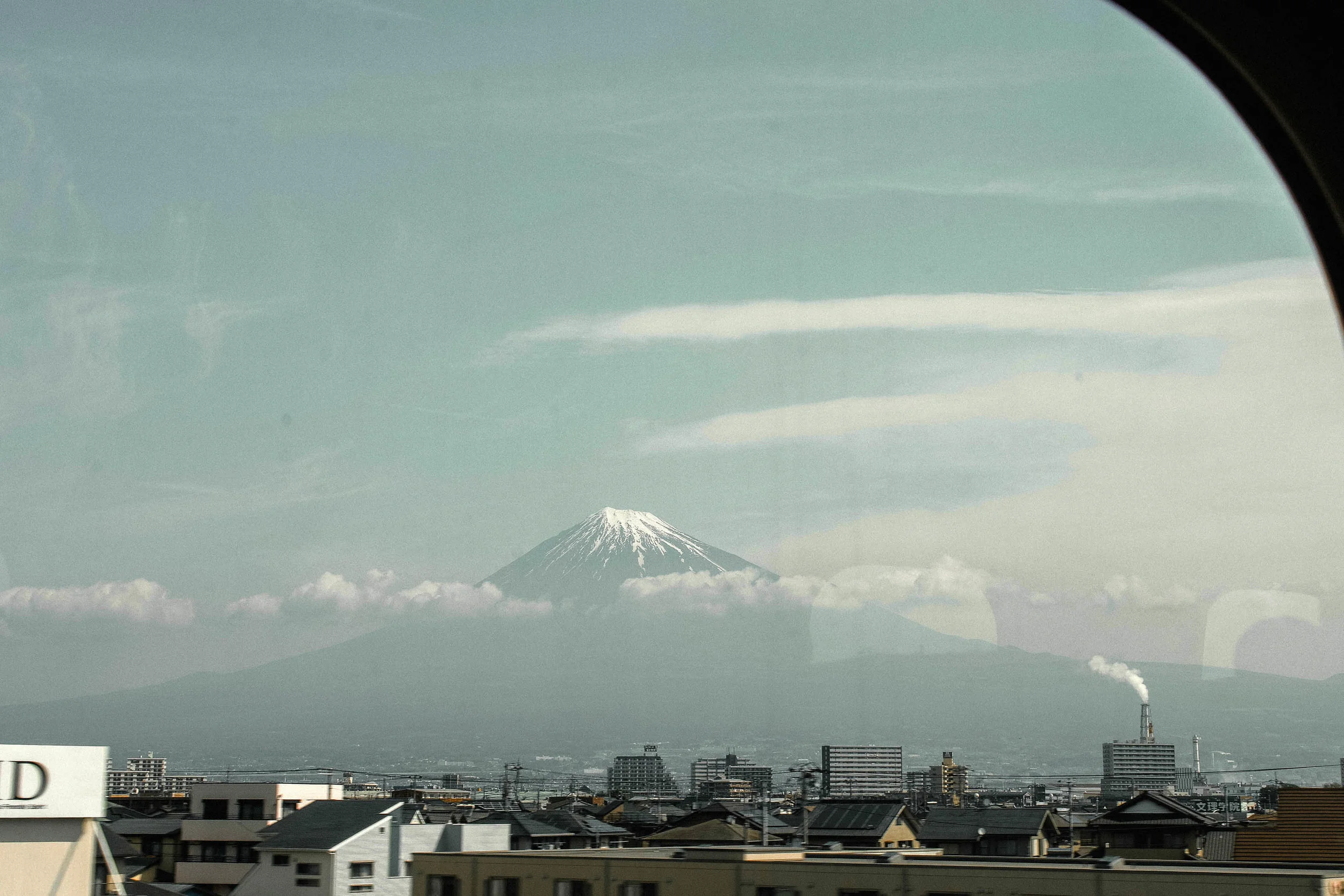 View of Mt Fuiji from the shinkansen.