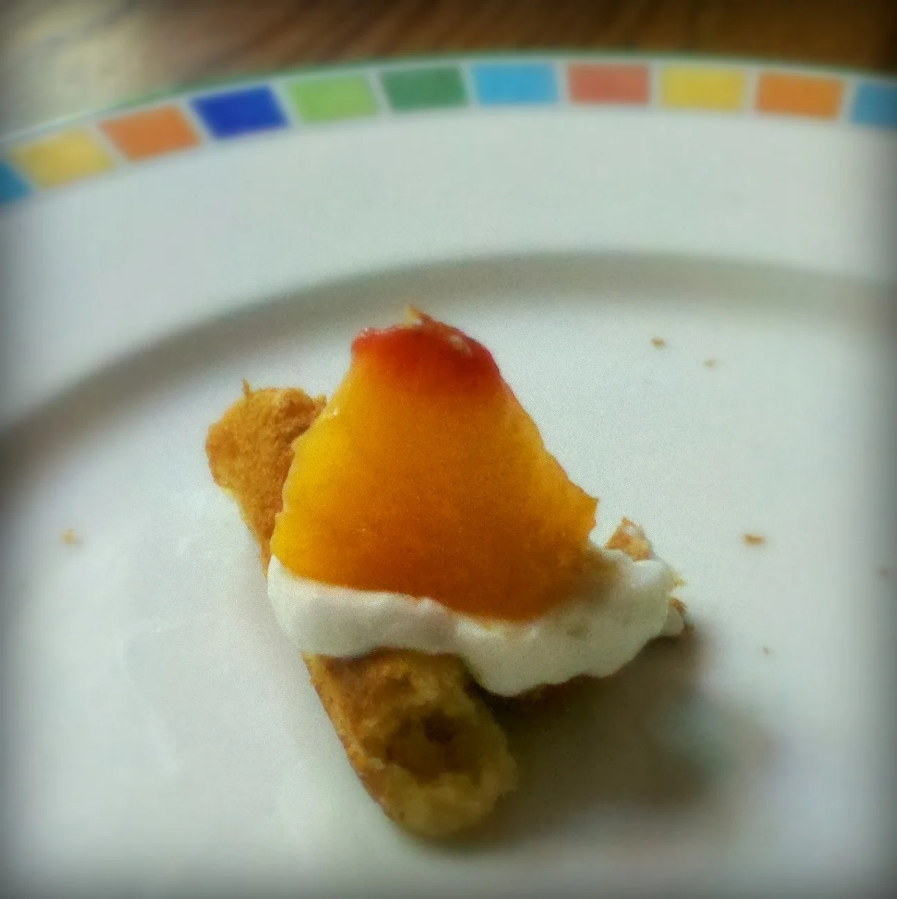The last bite of this year's peaches.