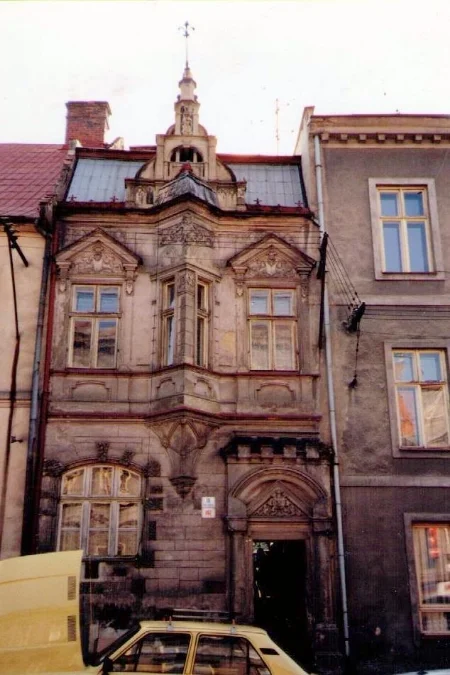 An ornate row house in Brno