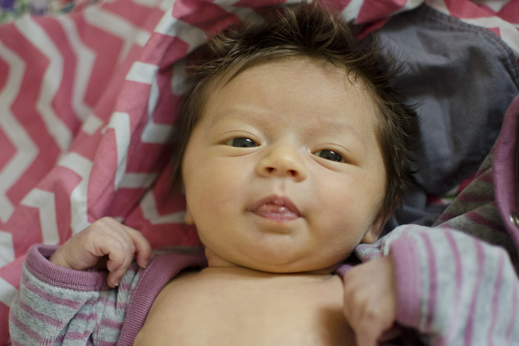 I am so lucky this little lady goes with the flow! She is very easy. On average up only once in the night to eat. At 3:00ish. I am so lucky to get a lot of sleep!