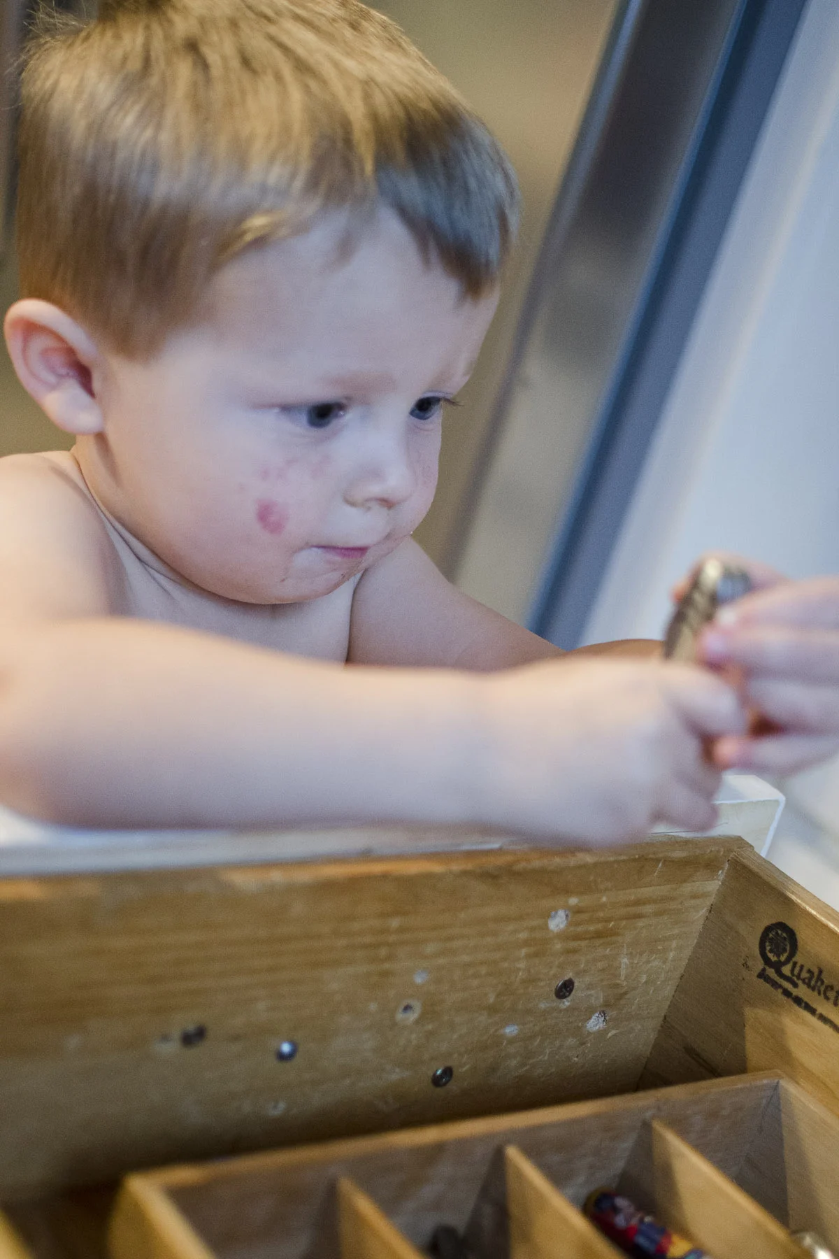 This is one of the minor ways Anthony likes to get into trouble. I couldn't care less if my silverware drawer is in rearranged!