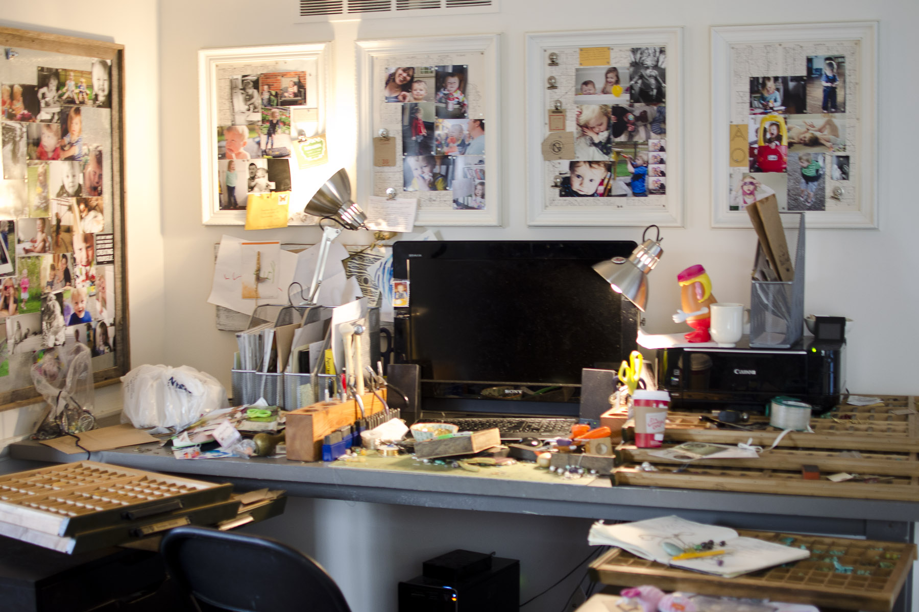 Where I work. A little messy! I know :)