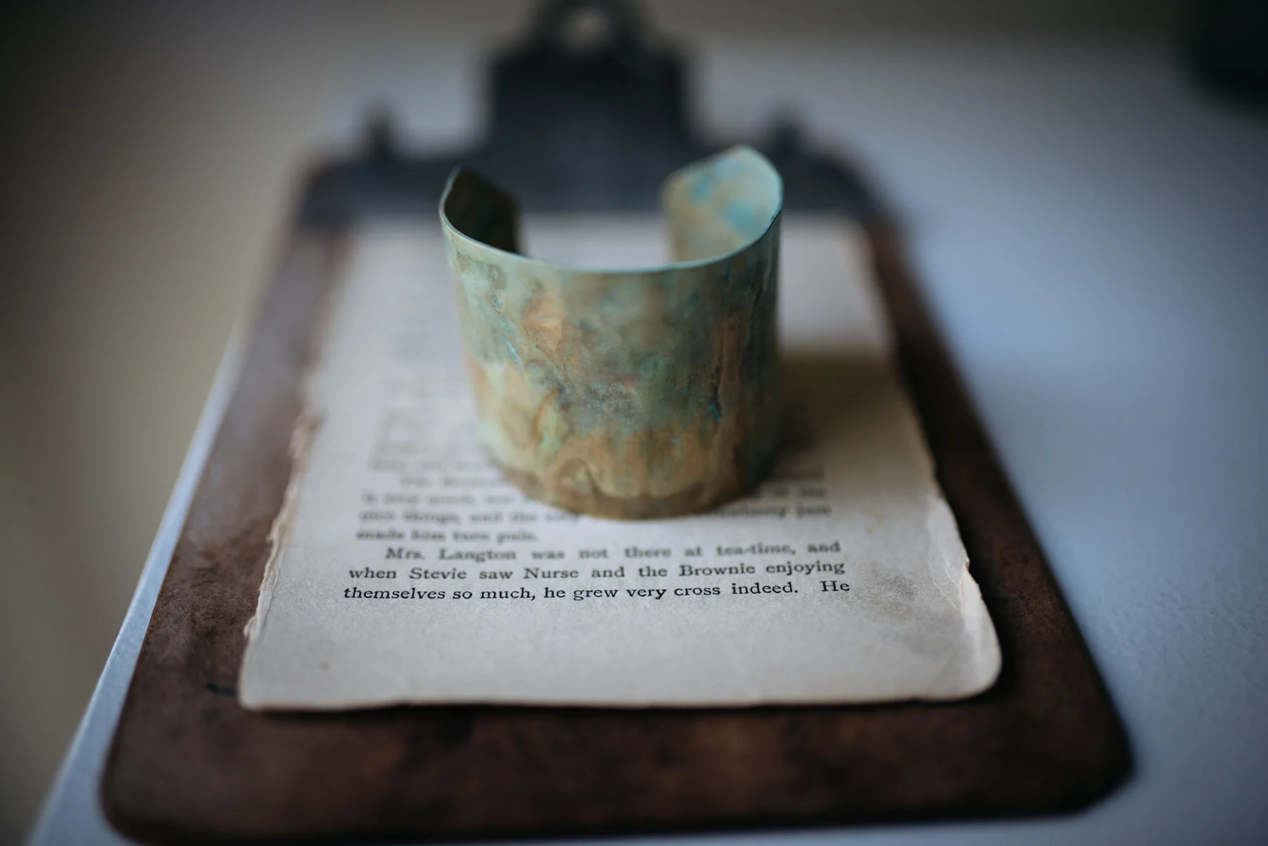 One I'm thrilled about after I got it right!!! What I love about oxidized brass is that it creates one-of-a-kind pieces. The colors are so beautiful. The pieces have this natural beautiful imperfect finish to them that I love. 