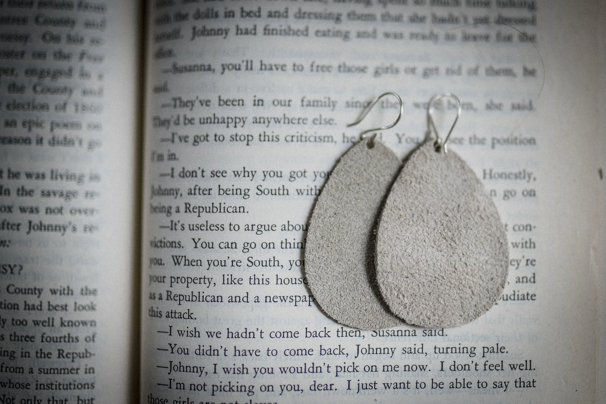 I love these. Thick pale grey suede, full of texture, and understatement. I am just so excited about introducing leather!
