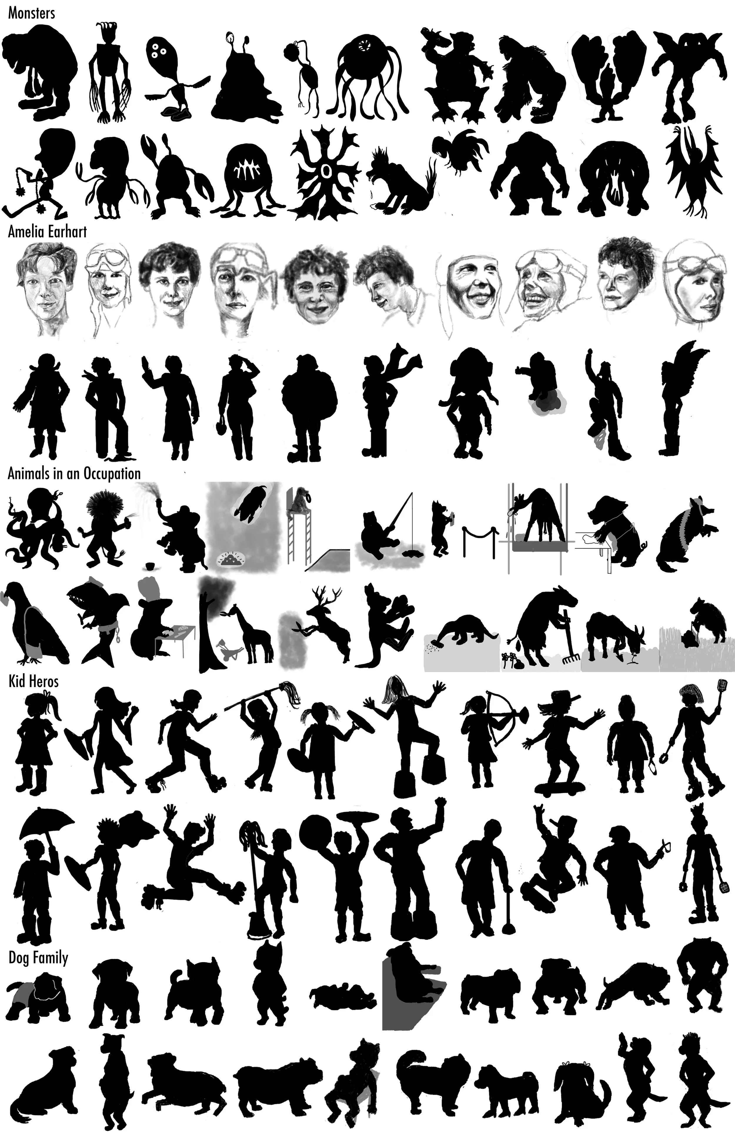 100 Silhouettes
