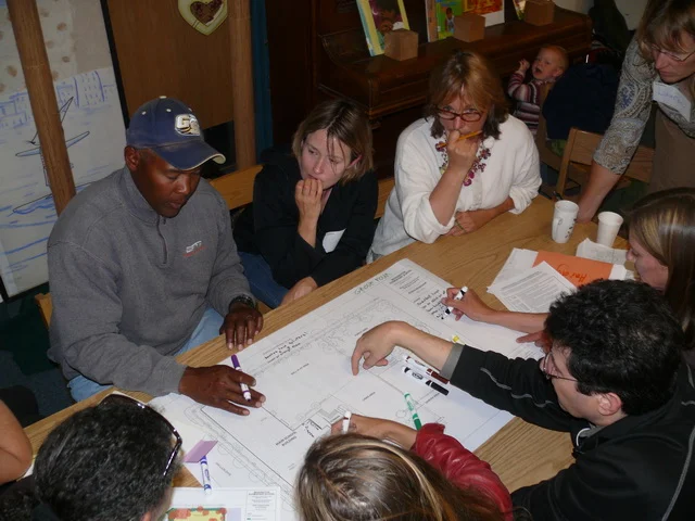 Community meeting during masterplanning process