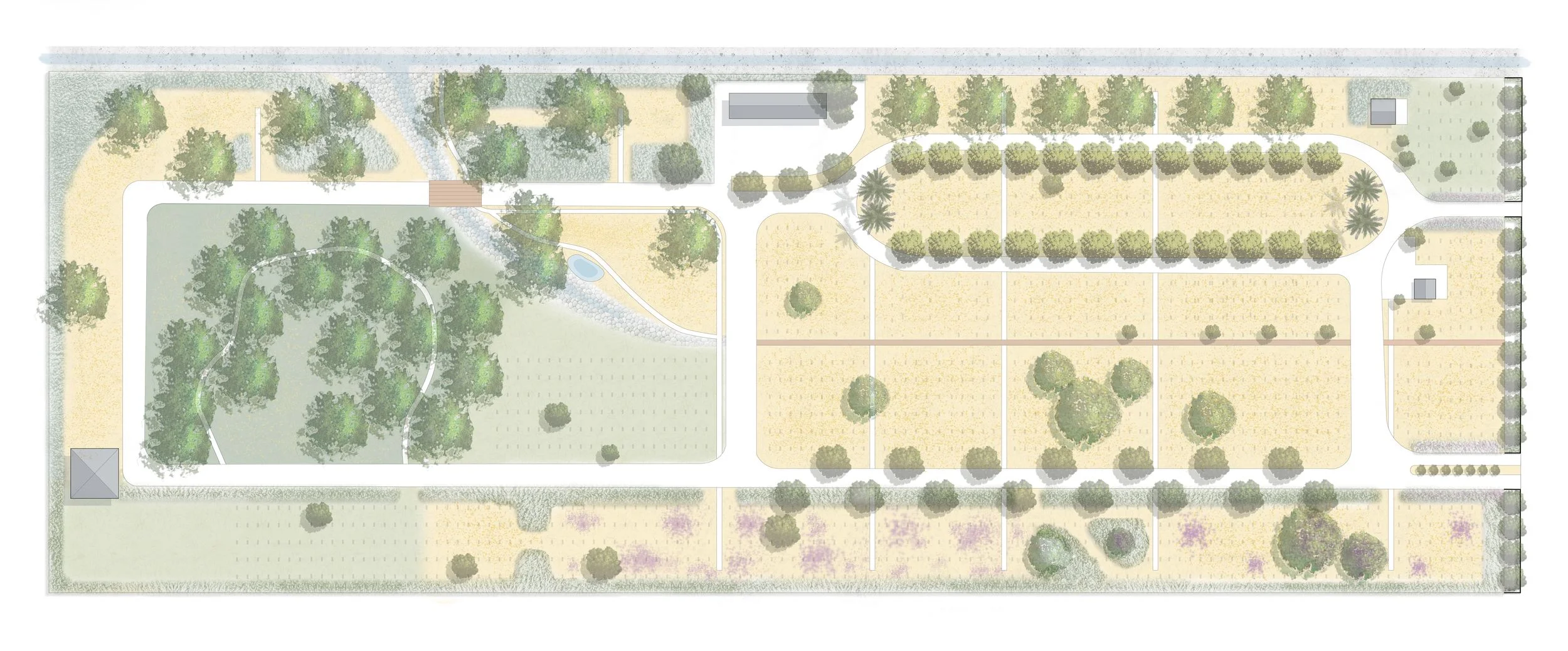 Conceptual plan for Perris Valley Cemetery