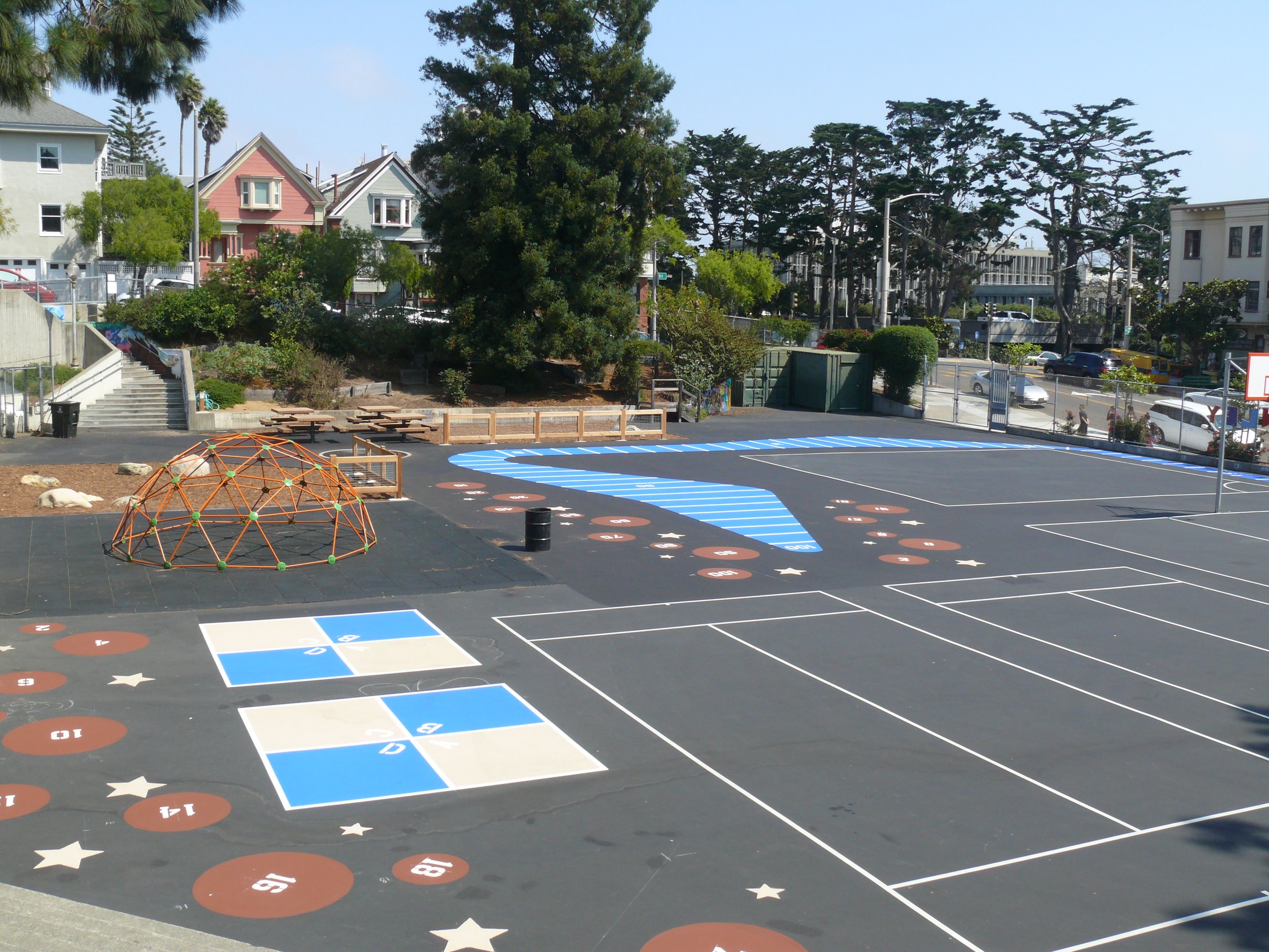 Track & Hop Scotch with Math Elements at McKinley School