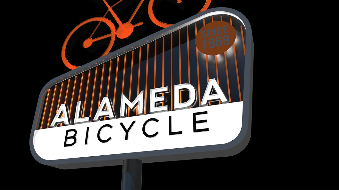 Alameda Bicycle Conceptual Rendering Detail View