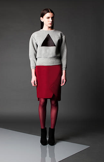 For those edgy babes, the Alax Diamond Neoprene Pullover ($295) nails comfortable minimalism.
