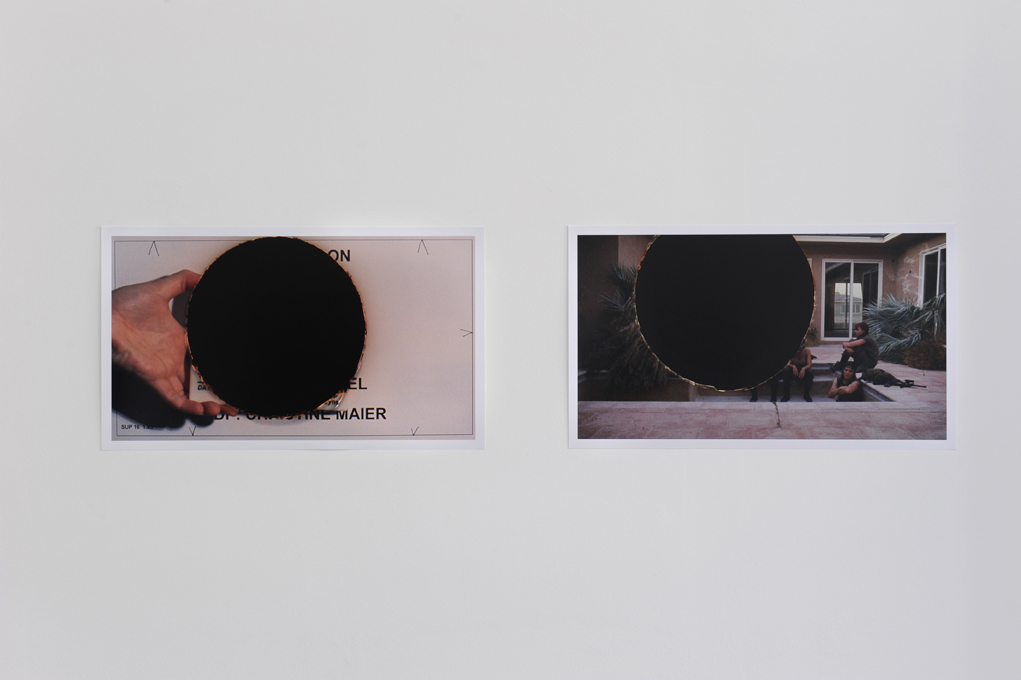 Amie Siegel Black Moon / Hole Punches Numbers 1 & 11 2010 C-prints, 13.5 x 24 in / 32.3 x 61 cm Exhibition View
