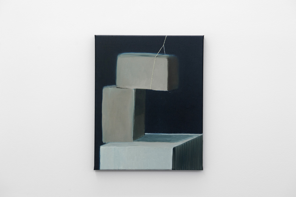 Ivan Seal weight intended as burden 2011 oil on canvas 15,7 x 19,7 in / 40 x 50 cm Exhibition View