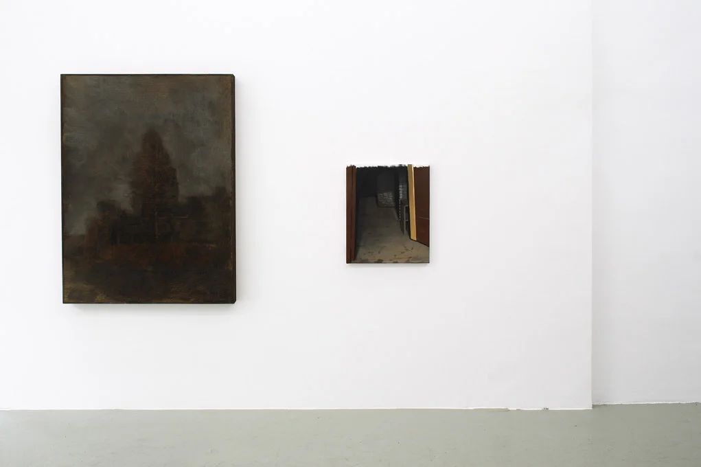 left: Andris Eglītis From the series "Almost perfect" 2012 sand, oil, acryl on wood 155 x 115 cm
right: Andris Eglītis From the series "Corners" 2012 oil on canvas 68 x 56 cm