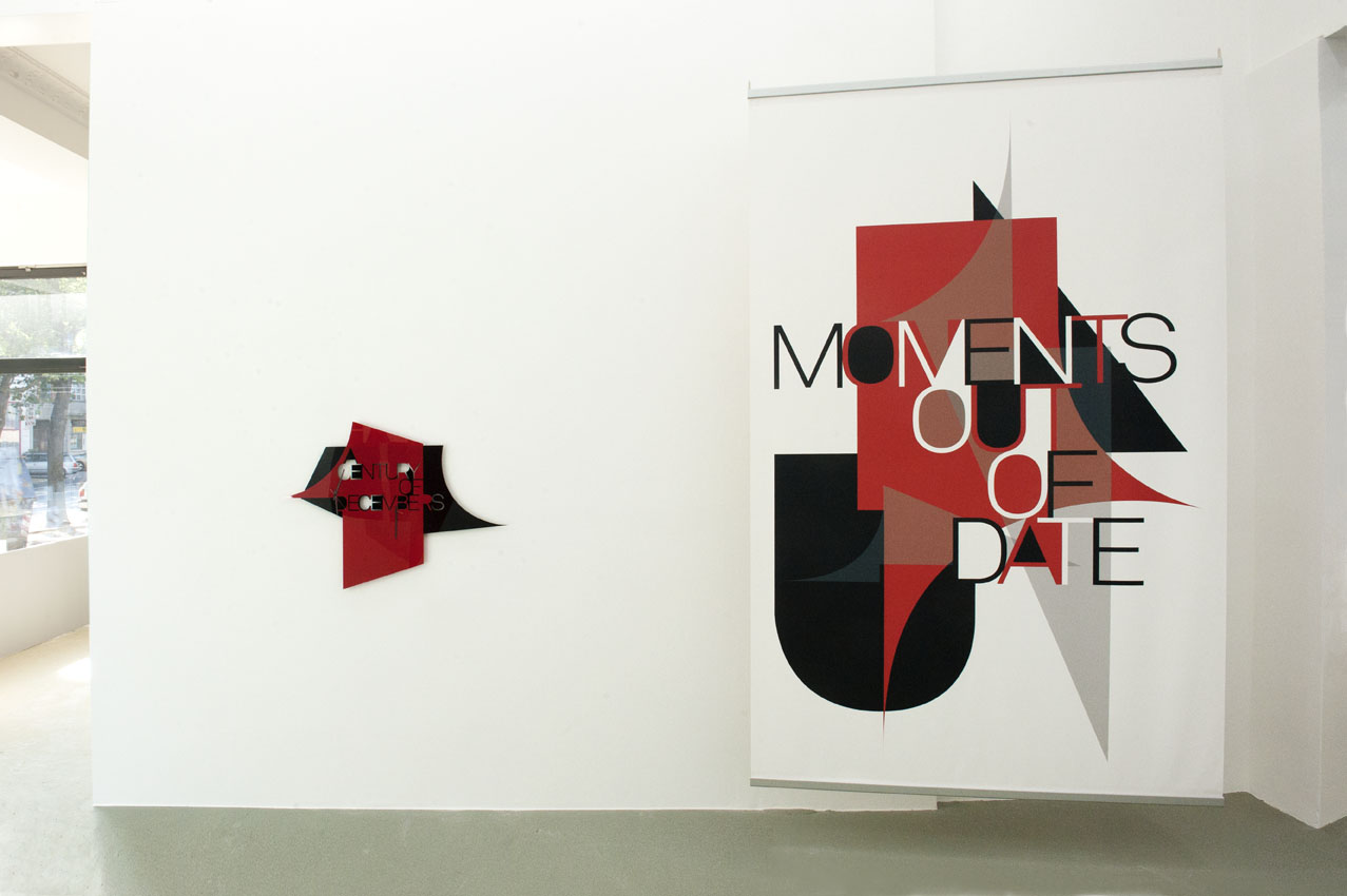 A Century of Decembers 2011 Plexiglass, Hands 106 x 82 cm Moments out of Date 2011 Print on Canvas 190 x 310 cm