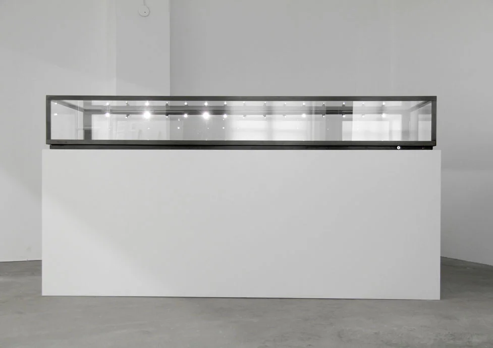 Closed Systems, 2011 Prototype display case of Neues Museum, Berlin Donation of the Federal Office for Building and Regional Planning ( BBR) as a contribution to the exhibition . 260x140x80 cm Exhibition view at Kunstwerke Berlin, 2011 photo: Amin Akhtar