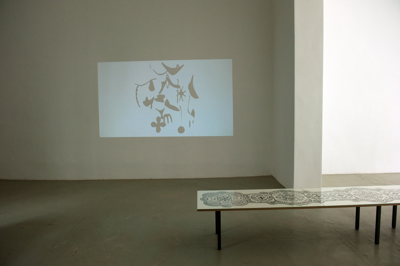 Stabsichelbogen 2014 Video Projection ca 16" loop Krome Gallery, solo exhibition "Stabsichelbogen", Berlin