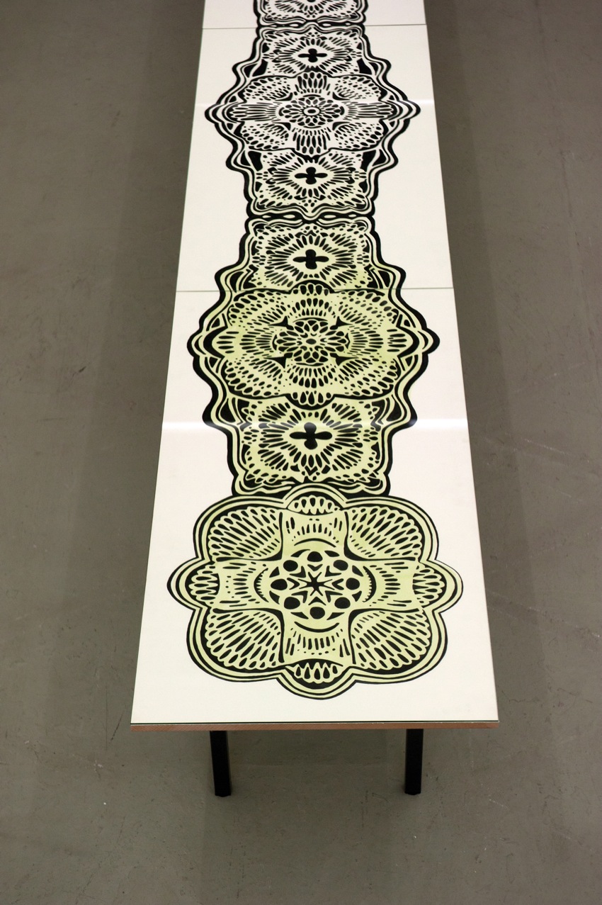 50000 2014 water color on cotton paper ca 600 cm x 60 cm Krome Gallery, solo exhibition "Stabsichelbogen", Berlin