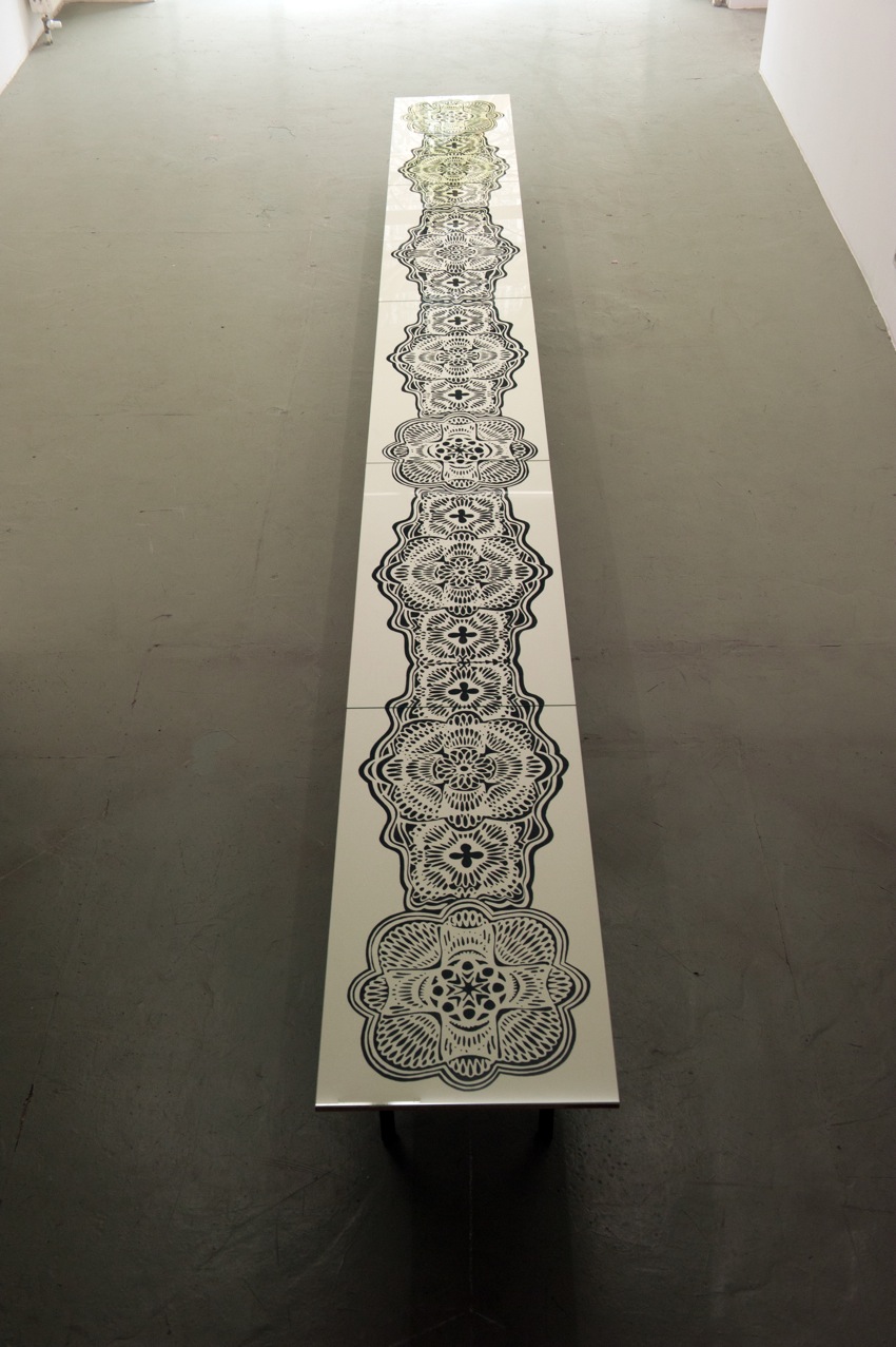 50000 2014 water color on cotton paper ca. 600 cm x 60 cm