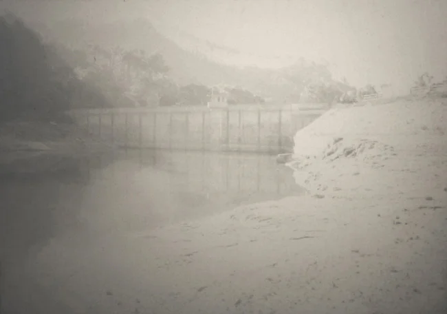 Untitled (mirage) 2009 28 b/w 35mm slides film projection on plexiglas 90 x 120cm 'EDP New Artists Award', Museu da Electricidade, Lisbon, 2009 Photo: Guillaume Vieira