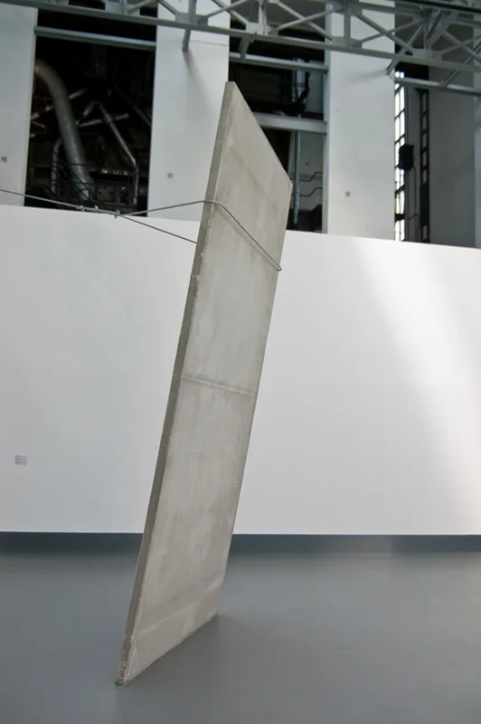 Untitled (section) 2009 reinforced concrete and steel cable 390 x 180 x 6 cm 'EDP New Artists Award', Museu da Electricidade, Lisbon, 2009 Photo: Guillaume Vieira