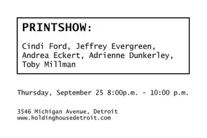 Print show invitation listing names of participants and event details with date, time, and location.