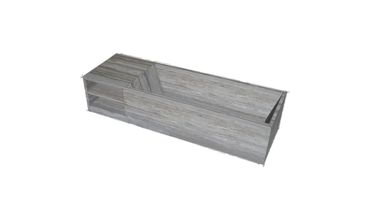   PRODUCT :  BATH Monolith bath tub in silver travertine 