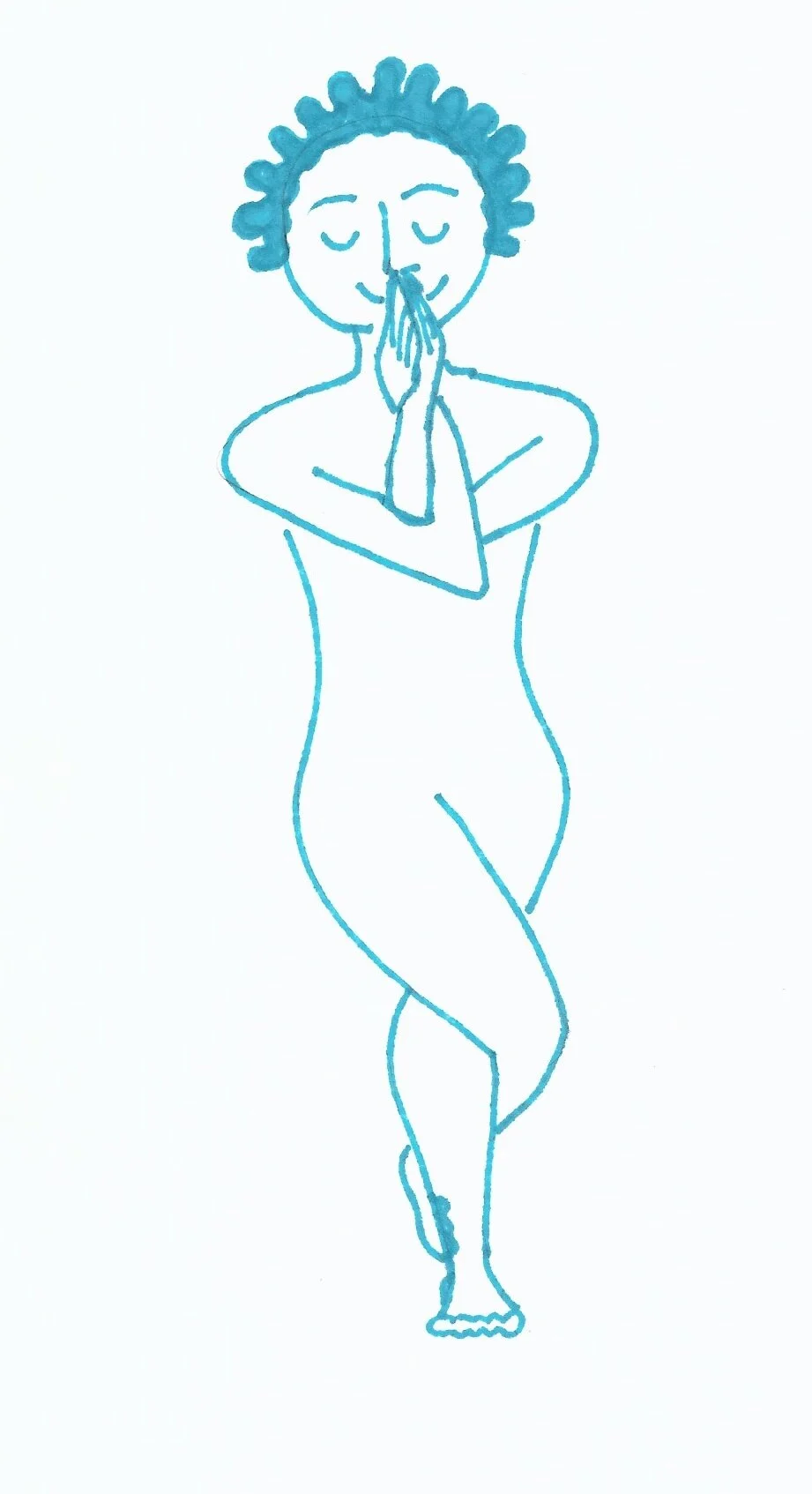 Eagle pose variation (YOGA)