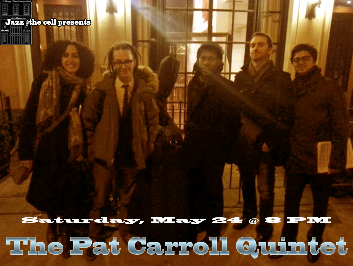Pat Carroll is a New York City based alto saxophonist and composer. Noted for his individual sound and personal approach to both composing and improvising, he returns to The Cell with a set of original music and arrangements of classic standards. Joining him are long-time collaborators pianist Glenn Zaleski, bassist Noah Garabedian, drummer Colin Stranahan, and trumpeter Adam O’Farrill. In addition to leading his own group Pat has performed as a sideman for renowned bassist Joe Sanders, and pianist Victor Gould alongside Justin Brown, Rodney Green, Gerald Clayton, and Luis Perdomo among others. Born in New York, but raised in the San Francisco Bay Area, Pat began studying saxophone at the age of twelve under Dann Zinn, who instilled in him a craftsmanlike mentality at a young age. Growing up in the Bay Area was ideal for Carroll, who recalls frequenting jam sessions hosted by artists such as Dayna Stephens, Ambrose Akinmusire, and Mike Olmos. They became great sources of inspiration, influencing Carroll to develop a personal approach to improvising and composing. Along with the rigorous technique and sound training by Zinn, Pat was able to cultivate and apply these ideas early on. His talent caught the attention of Berklee College of Music, who awarded Pat with the Jimmy Lyon's full tuition scholarship in his junior year of high school. Pat has performed as a sideman and a leader at some of New York’s most prestigious jazz venues including The Jazz Gallery, The Bar Next Door, Shapeshifter Lab, The Kitano, and Cornelia Street Cafe. “Pat's music crosses that indefinable frontier, teeming with intuitive experimentation and extremely well developed stylizations.” - Greg Osby Door: $20 www.patcarrollmusic.com www.soundcloud.com/pcmus1c