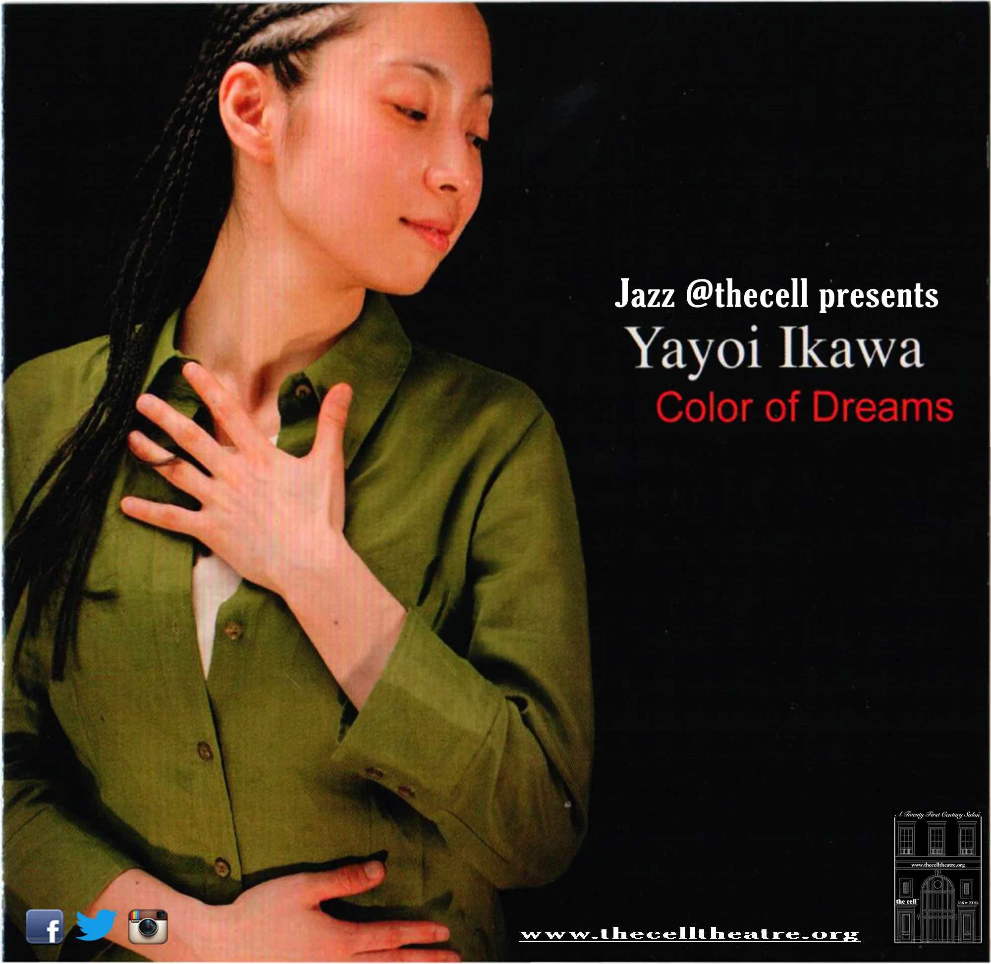 “Yayoi is a wonder, than comes along very rarely in each generation. A big intellect, with a big emotional spectrum, and totally unique sound... She can do anything she thinks or feels” –Gil Goldstein (arranger/pianist) Born in Tokyo, Japan, but raised musically in New York, Yayoi Ikawa is a pianist/composer/ arranger currently living in Brooklyn, New York. Yayoi attended The New School University where she received the Henry and Gill Block scholarship. Being exposed to diverse music scene in New York, Yayoi started to work as a sideperson in Jazz, Gospel, Latin, R&B and hip hop groups since the early stage of her career. After completing her studies at New School, Yayoi was a faculty member at the International Jazz and Dance Academy in Slovenia along with her mentor Reggie Workman in 2003 and 2004. After recording a straight ahead jazz piano trio on Nippon Crown release “Angel Eyes” in 2004, she self produced “Color of Dreams” displaying her original compositions. Yayoi has toured nationally as well as internationally with her groups, and appeared International Jazz festivals in Japan, Italy and Costa Rica. While working towards her master degree at NYU, Yayoi’s orchestra work for film was premiered at Lincoln Center in 2007. In 2008, Yayoi started “The Bridge Project” to create musical dialogue between New York and Tokyo musicians in an experimental environment. Yayoi has worked with such artists as Reggie Workman, Michael Carvin, Howard Johnson, Lenny Pickett, Frank Lacy, Butch Morris, Emeline Michel, Daniel Bernard Roumain, Blitz the Ambassador etc. She co-leads an improvisational duo Go-Zee-Lah with a vocalist Kyoko Kitamura. Yayoi was a music coordinator at St Paul Baptist Church in Montclair NJ until 2013. She also holds a bachelor’s degree in International Studies from International Christian University in Tokyo, Japan.