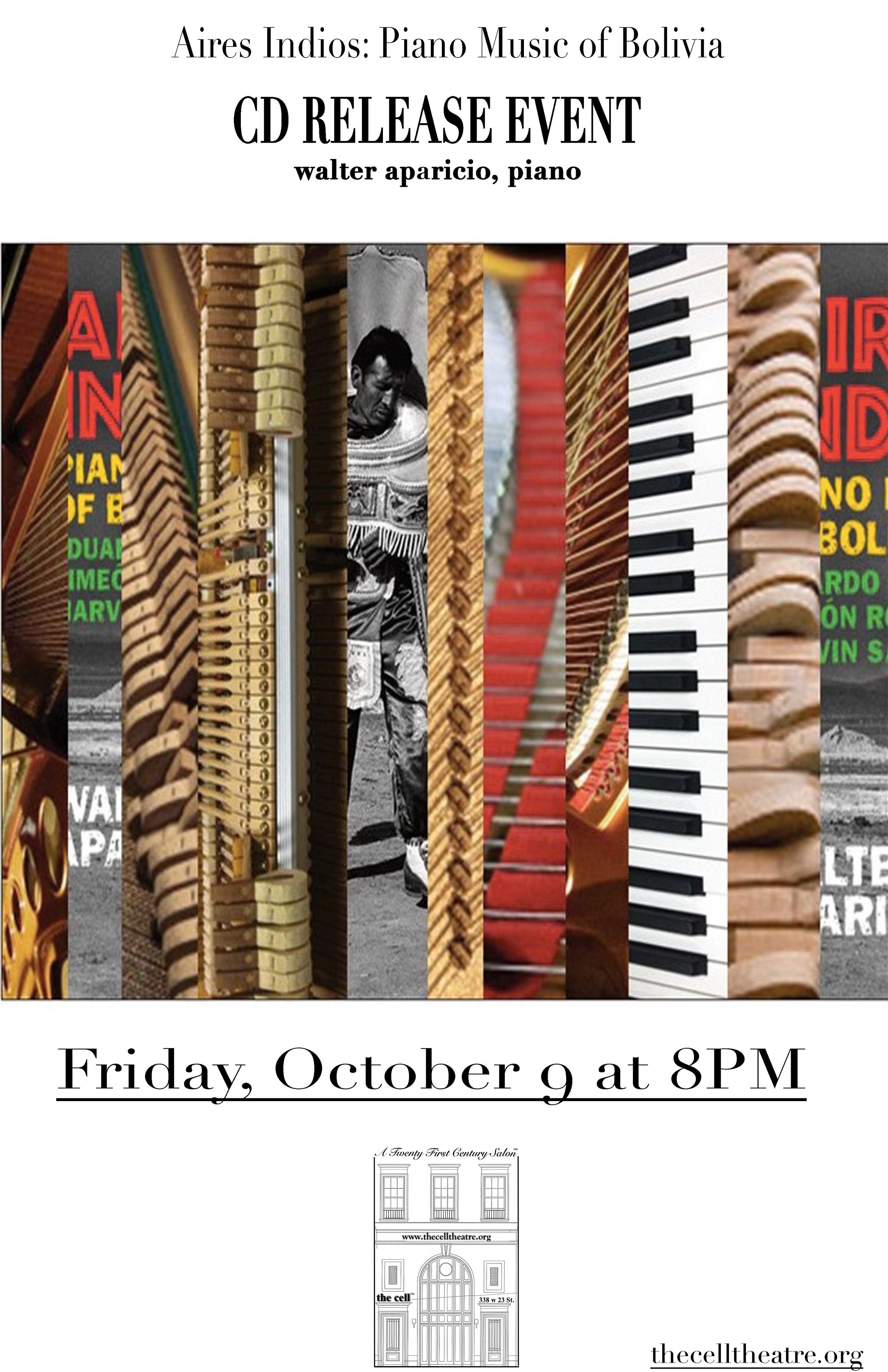 Aires Indios: Piano Music of Bolivia "In the solemnity of the Andean highlands lies the spirit of an ancient people; in evoking it, the explorer feels the vastness of its landscape” - Eduardo Caba a word from the artist… This collection of music is very special to me because it embodies the sounds of the folklore and spirit of my native country, Bolivia. Each one, in its own way, represents a certain aspect of the varied and widespread culture of the land. Personally, they speak to me because Bolivian traditions were always kept in our home. From traditional music, food and dancing, these customs were at the heart of family life. So, making this CD was a logical step in my musical journey as it is so much a part of me. I hope you enjoy listening as much as I enjoyed discovering and playing this fantastically unique music.