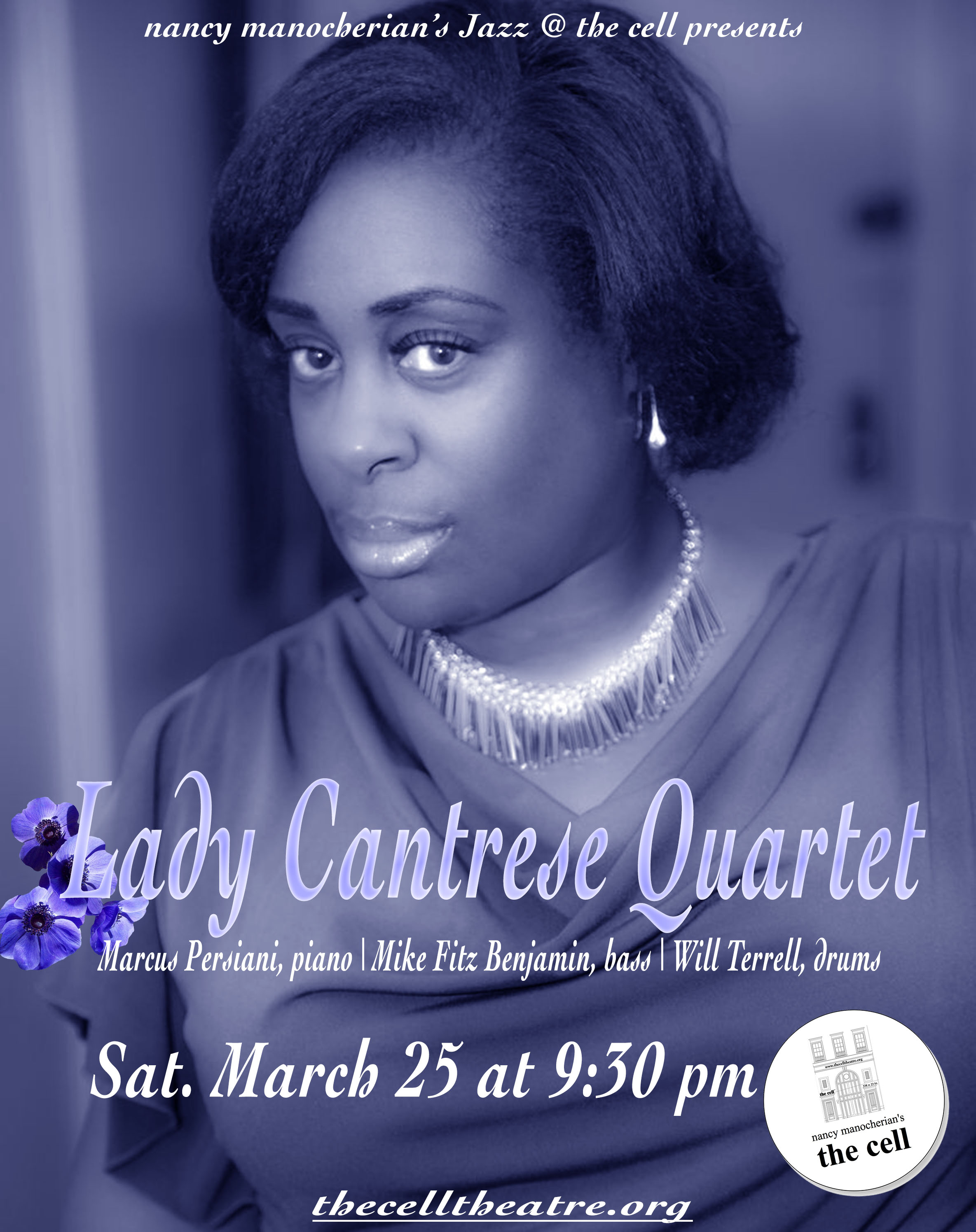 With her elegant and sophisticated style, Lady Cantrese has entertained audiences since she was a youth. Harlem grown, Cantrese began singing in elementary school where she joined the school’s first glee club. She’s been singing ever since. In 2004, Cantrese released her debut CD All of Me, a collection of standards produced by Hamiet Bluiett. She has also recorded with renowned jazz artist Olu Dara on two of his CDs and a single “Just like John” for HBO.