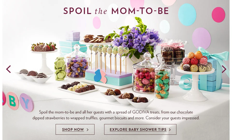 godiva baby shower