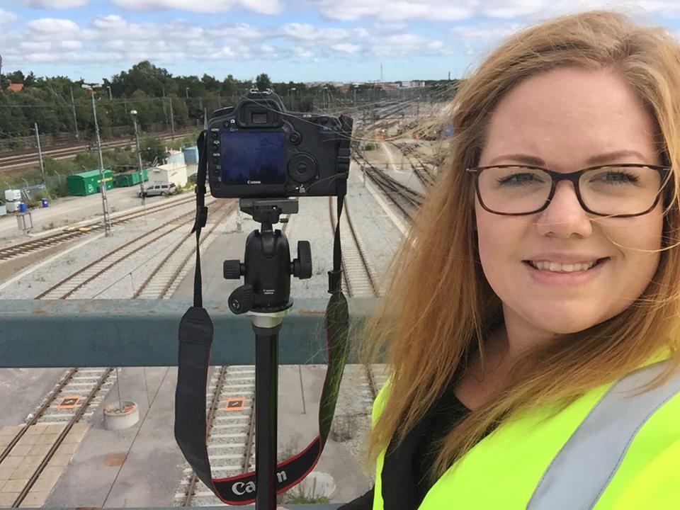 Glad fotograf på tak!