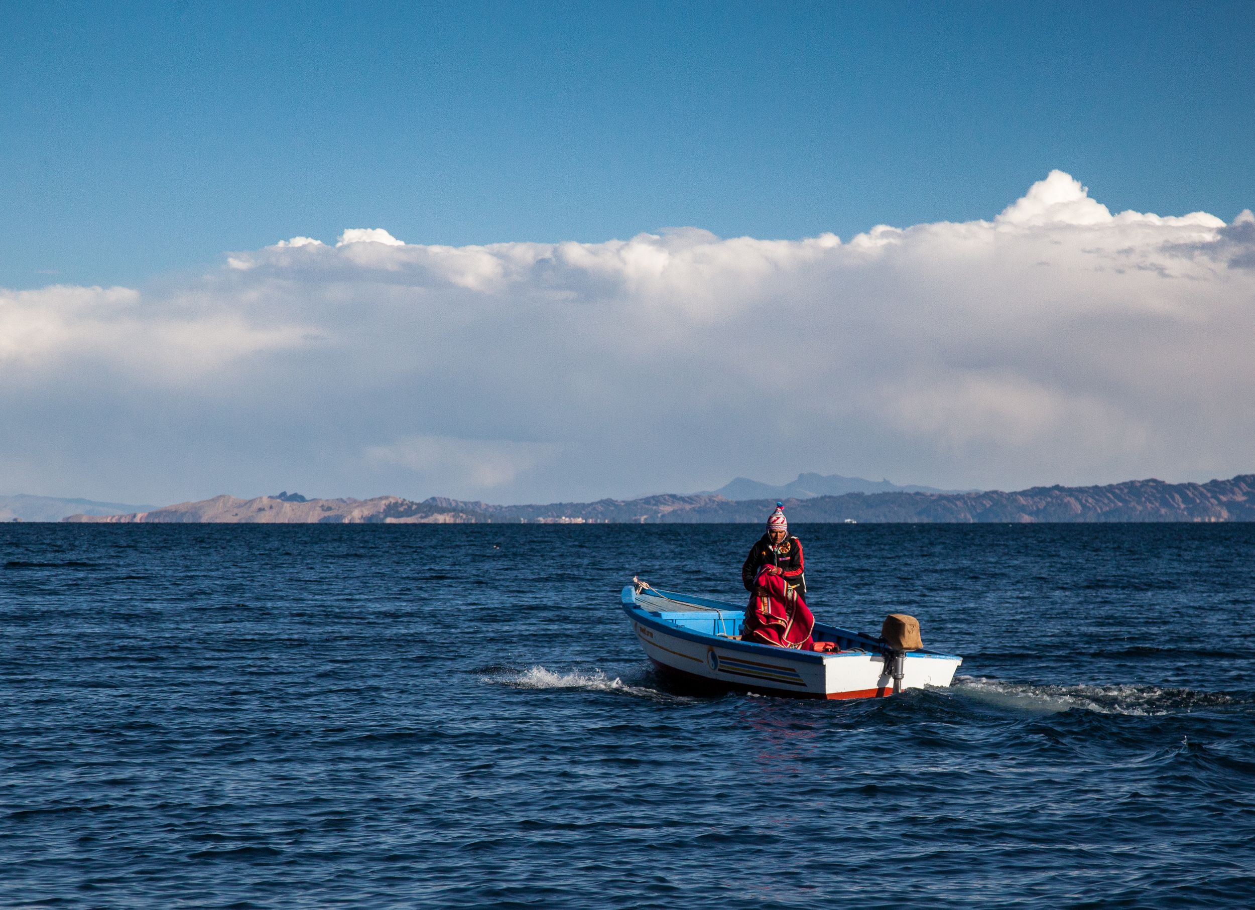 Boats like this are the primary means of transport around Lake Titicaca. We took one the following day to get to the Uros Islands and Taquile.