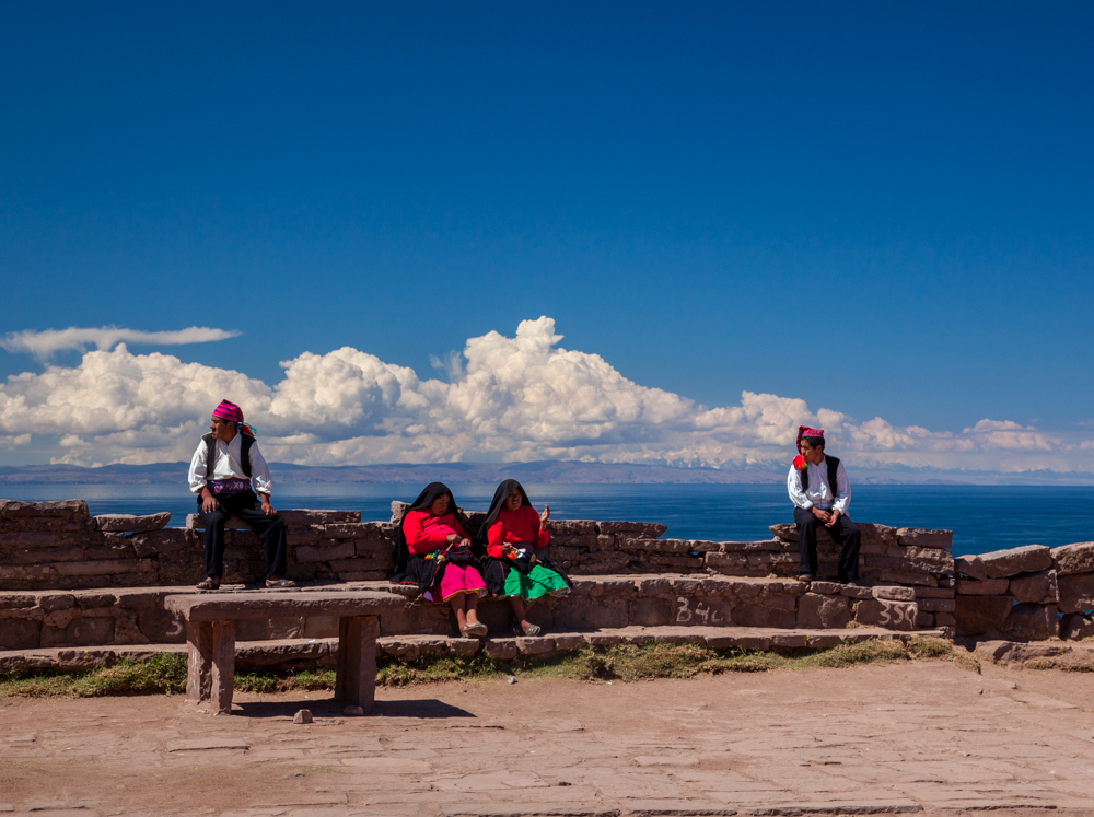 Main plaza in Taquile.