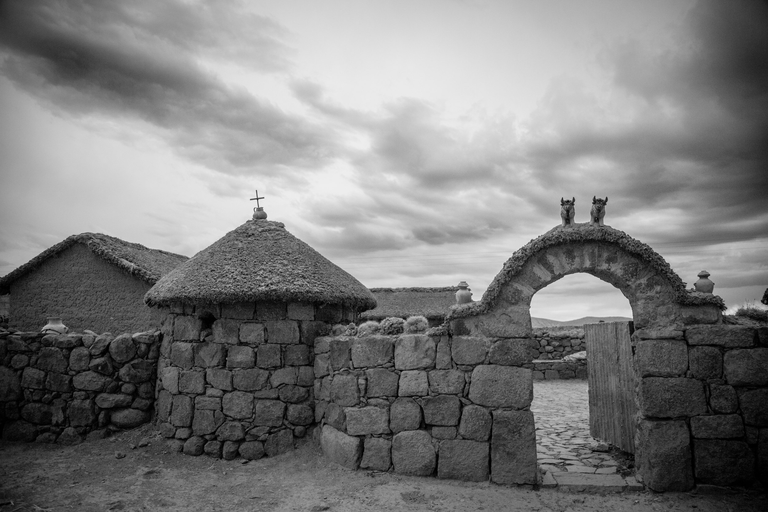 Traditional country home along road to Sillustani