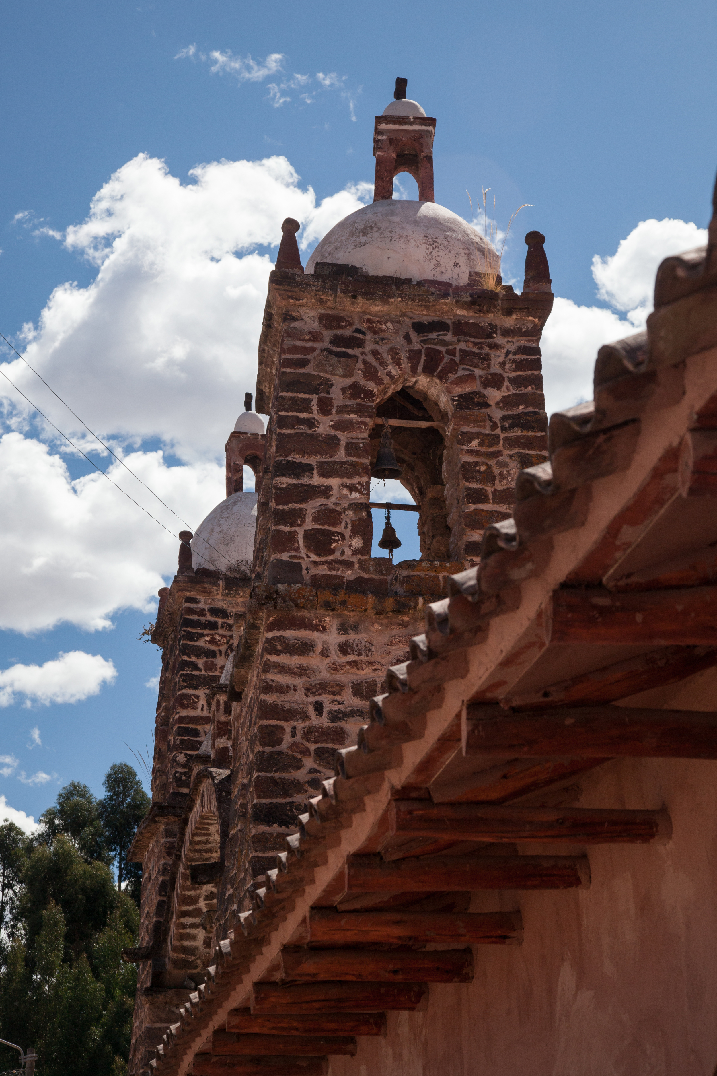 Detail of bell tower on church