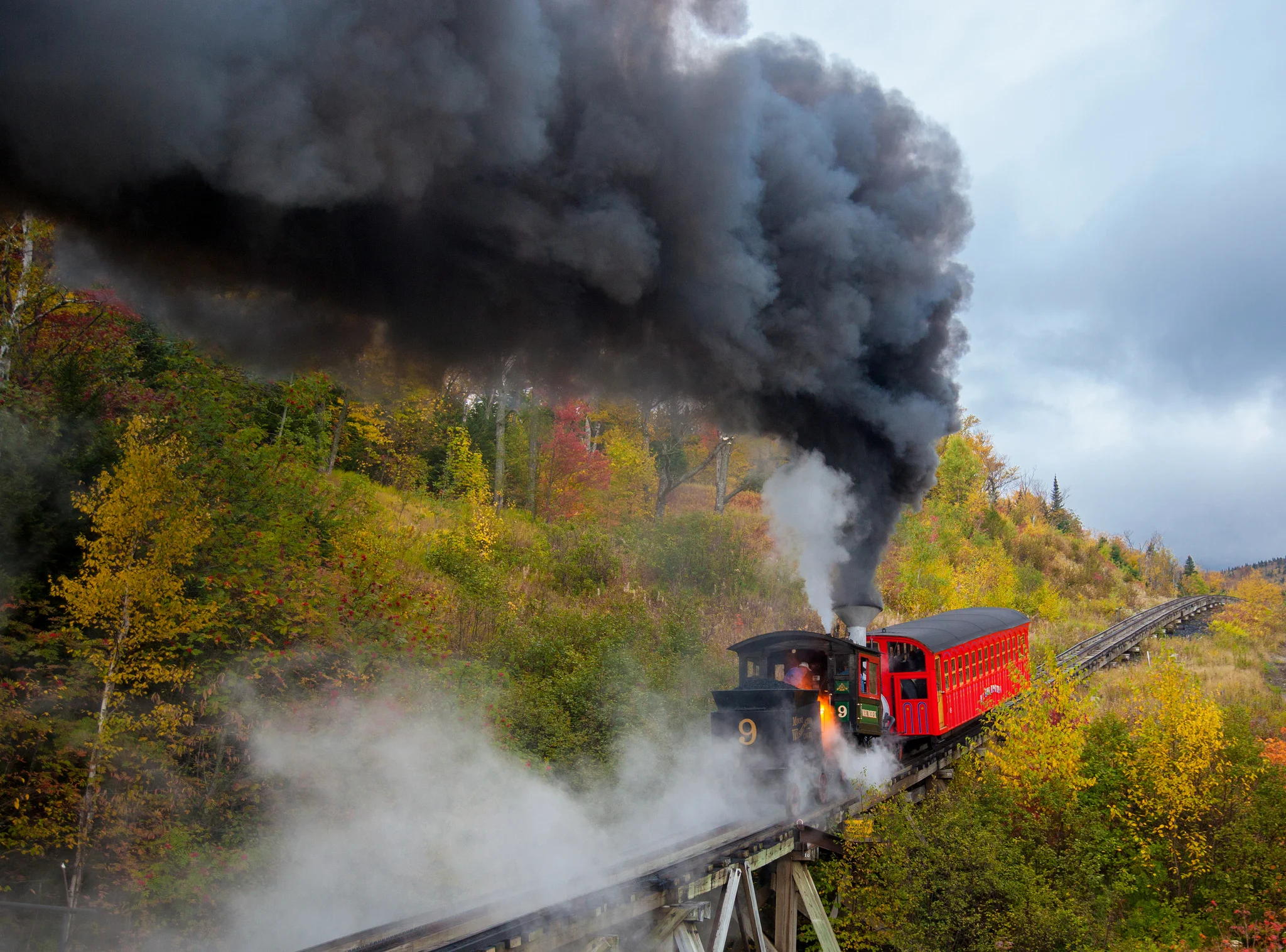 Steam Engine on the Cog Railway