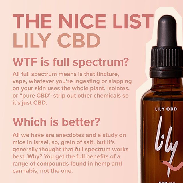 @lilycbd is nice 〰️ Keep swiping to learn a little more about Lily, a full spectrum tincture that tastes amazing 〰️ What nice things have you tried with CBD?
&bull;
If you need a refresher on CBD, click the link in our bio. For all top anxiety-meltin