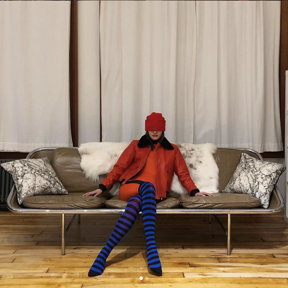 Gia Sockfluencing. Courtesy of Instagram .