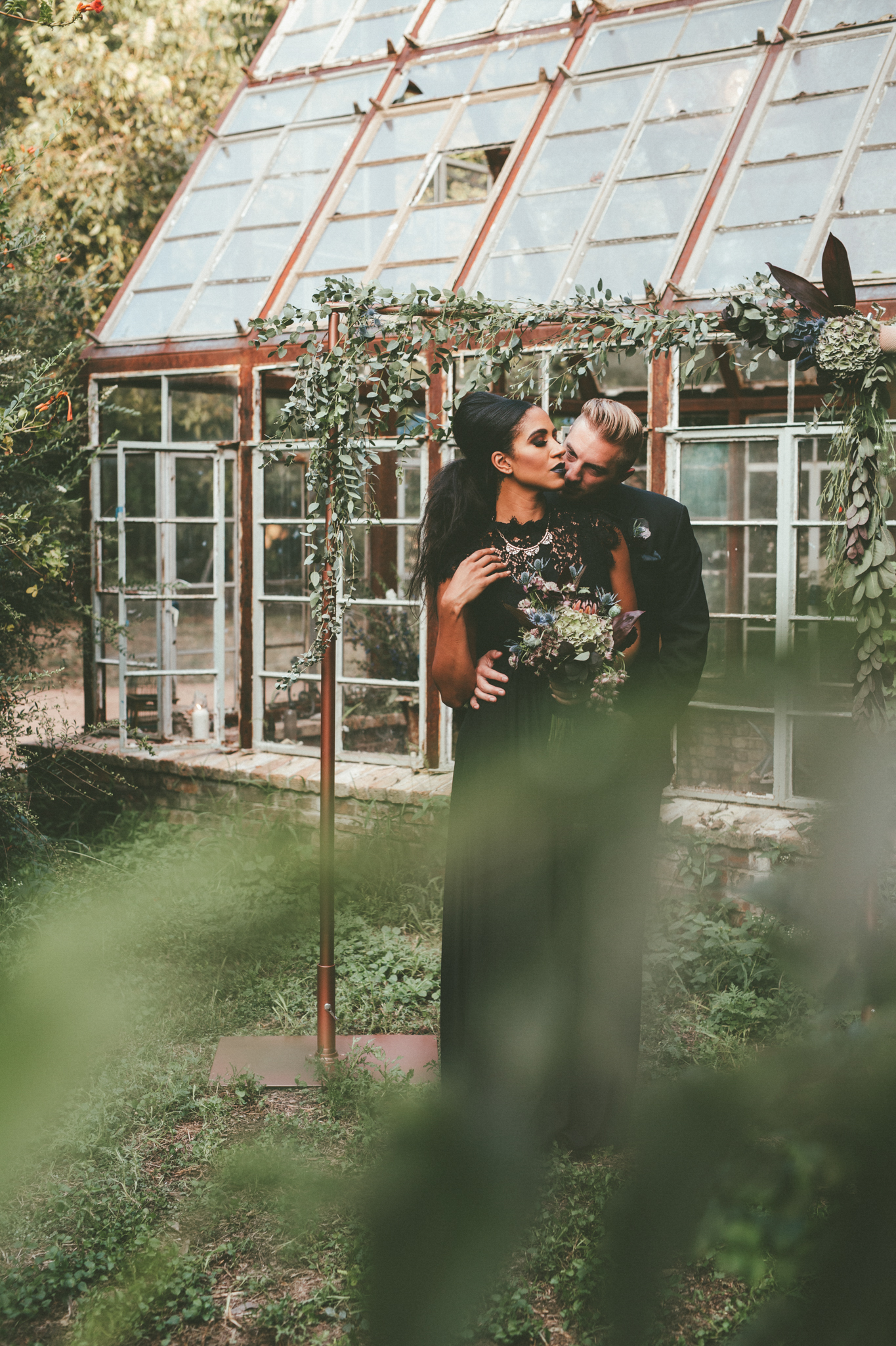 Moody + Witchy Styled Halloween Elopement Photography at Sekrit Theatre - Austin Wedding and Elopement Photographer