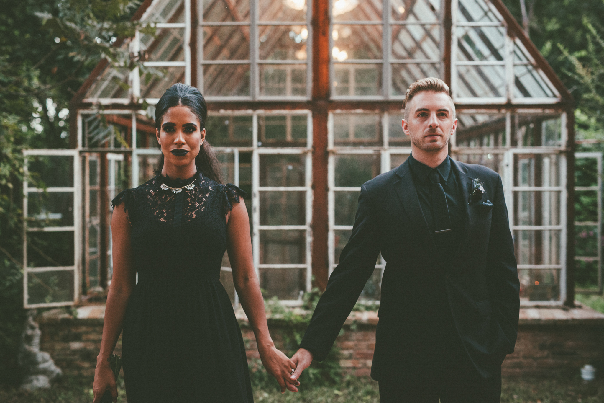 Moody + Witchy Styled Halloween Elopement Photography at Sekrit Theatre - Austin Wedding and Elopement Photographer