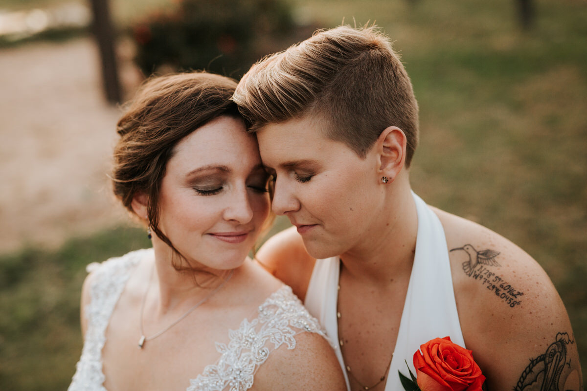 LGBT Couple sitting at Ranch Austin