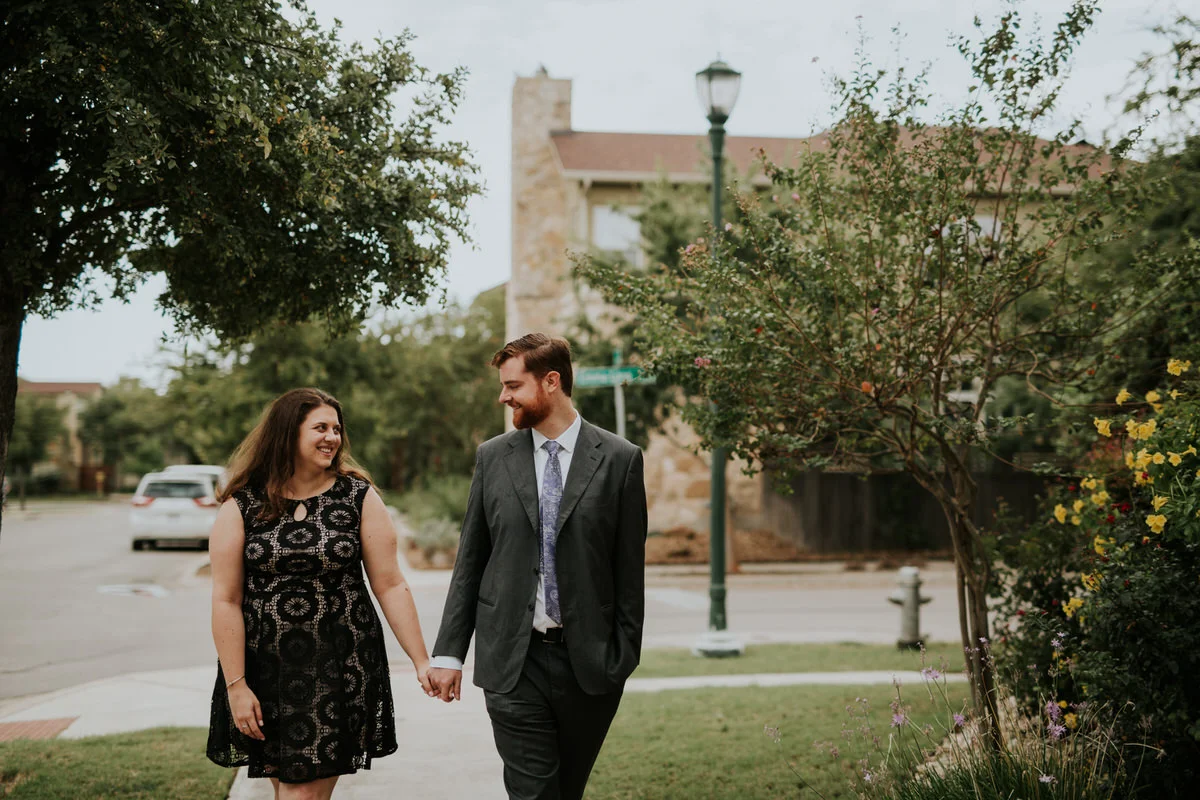Couple holding hands