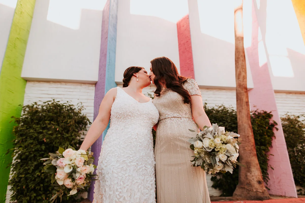 Two brides at Palm Springs wedding