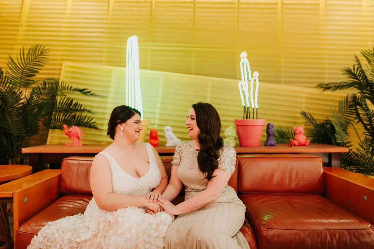 Two brides at Palm Springs wedding